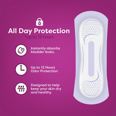 Signature Select/Care Extra Absorbency Regular Length Bladder Control Pads For Women - 66 Count - Image 3
