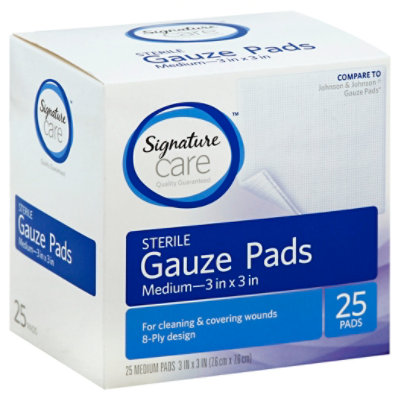 Signature Select/Care Gauze Pads Sterile Medium - 25 Count - Image 1