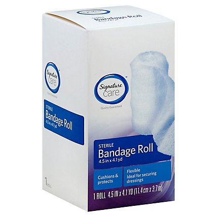 Signature Care Bandage Roll Flexible 4.5in x 4.1yd - Each - Image 1