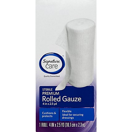 Signature Care Gauze Rolled Sterile Premium 4in x 2.5yd - Each - Image 2