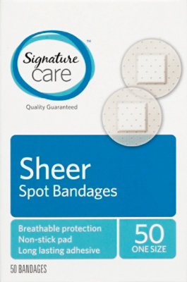 Signature Select/Care Spot Bandages Sheer One Size - 50 Count - Image 2