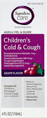 Signature Select/Care Childrens Cold & Cough Grape - 4 Fl. Oz. - Image 2