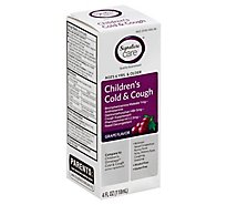 Signature Care Cold & Cough Childrens Cough Suppresant Antihistamine Grape - 4 Fl. Oz.