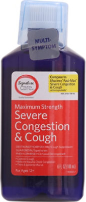 Signature Select/Care Severe Congestion & Cough Relief Maximum Strength - 6 Fl. Oz. - Image 2