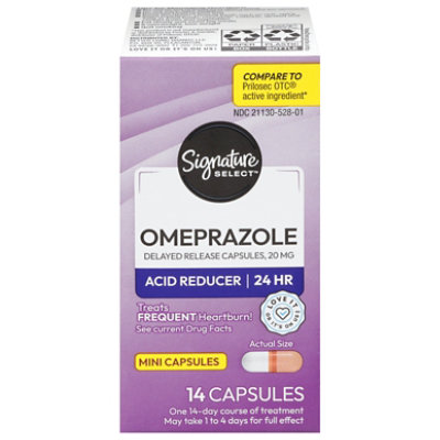 Signature Select/Care Omeprazole Acid Reducer Delayed Release 20.6mg Magnesium Capsule - 14 Count - Image 3