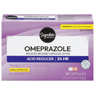 Signature Care Omeprazole Acid Reducer Delayed Release 20mg Capsule - 42 Count - Image 3