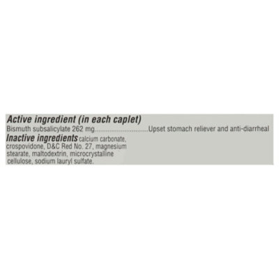 Signature Care Upset Stomach Relief Bismuth Subsalicylate 262mg Caplet - 40 Count - Image 3