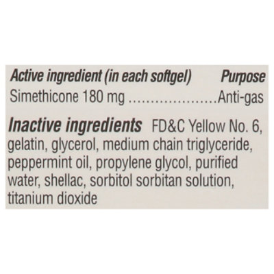 Signature Select/Care Gas Relief Simethicone 180mg Ultra Strength Softgel - 60 Count - Image 3