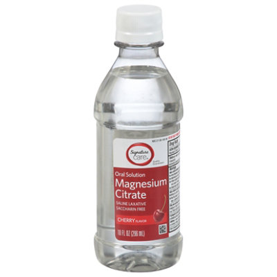 Signature Select/Care Magnesium Citrate Oral Solution Saline Laxative Cherry Flavor - 10 Fl. Oz. - Image 2