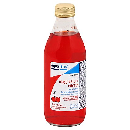 Signature Care Magnesium Citrate Oral Solution Saline Laxative Cherry Flavor - 10 Fl. Oz. - Image 1