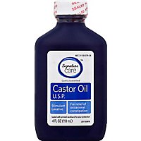 Signature Care Castor Oil USP Stimulant Laxative - 4 Fl. Oz. - Image 2