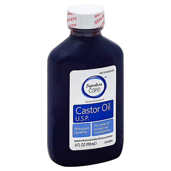 Signature Care Castor Oil USP Stimulant Laxative - 4 Fl. Oz.