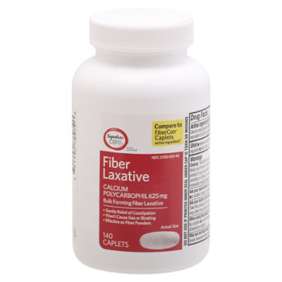 Signature Select/Care Fiber Laxative Calcium Polycarbophil 625 mg Caplet - 140 Count - Image 4