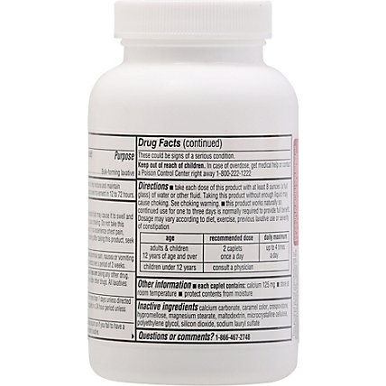 Signature Care Fiber Laxative Calcium Polycarbophil 625 mg Caplet - 140 Count - Image 6
