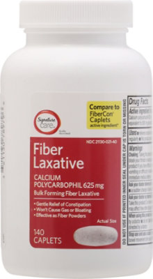 Signature Select/Care Fiber Laxative Calcium Polycarbophil 625 mg Caplet - 140 Count - Image 2