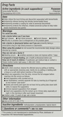 Signature Select/Care Hemorrhoidal Suppositories Cocoa Butter Phenylephrine HCI - 24 Count - Image 4