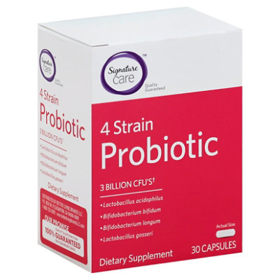 Signature Care Probiotic Dietary Supplement 4 Strain Capsule - 30 Count