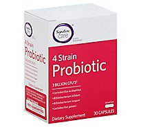 Signature Care Probiotic Dietary Supplement 4 Strain Capsule - 30 Count
