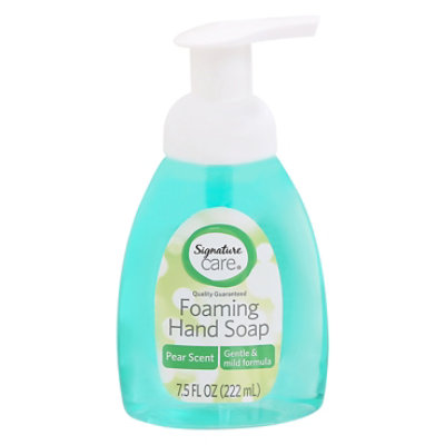 Signature Care Hand Soap Foaming Antibacterial Pear Scent - 7.5 Fl. Oz.