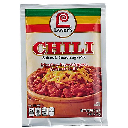 Lawry's Chili Spices & Seasonings Mix - 1.48 Oz - Image 1