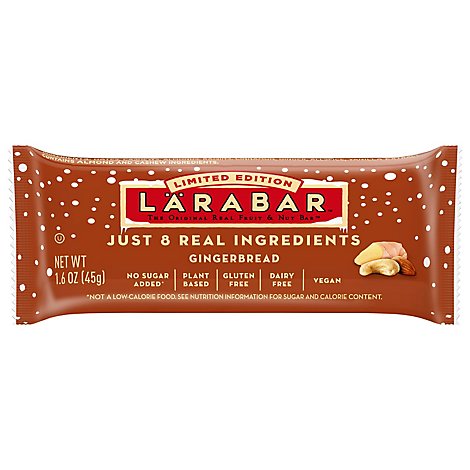 Larabar Food Bar Fruit & Nut Gingerbread - 5-1.6 Oz