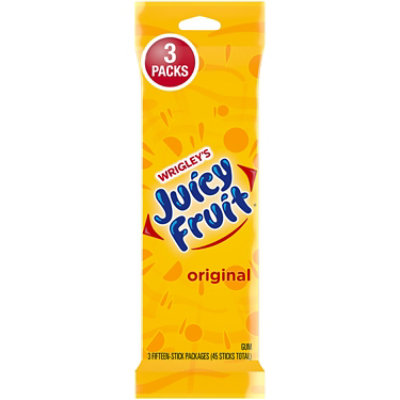 Juicy Fruit Gum Slim Pack - 3-15 Count