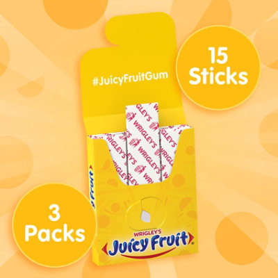 Juicy Fruit Gum Slim Pack - 3-15 Count - Image 2