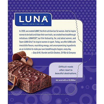Luna Nutrition Bar Whole Chocolate Cupcake - 6-1.69 Oz - Image 6