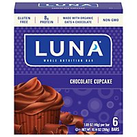 Luna Nutrition Bar Whole Chocolate Cupcake - 6-1.69 Oz - Image 1