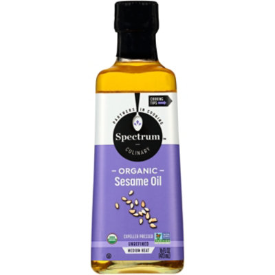 Spectrum Sesame Oil Organic Medium Heat Unrefined - 16 Fl. Oz.