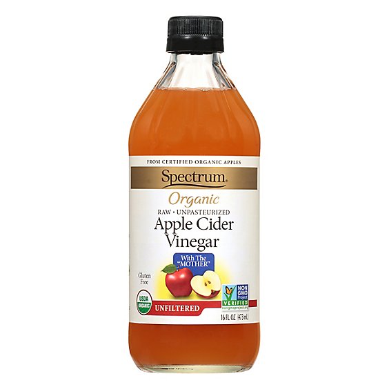 Spectrum Organic Vinegar Apple Cider Unfiltered - 16 Fl. Oz.