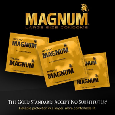 Magnum Large Size Premium Lubricated Condoms - 3 Count - Image 3