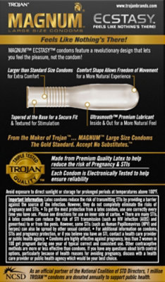 Trojan Magnum Ecstasy Large Size Condoms - 10 Count - Image 6