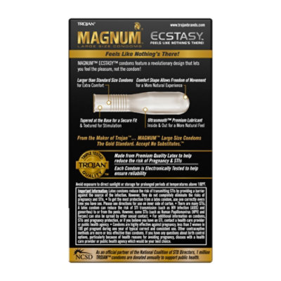 Trojan Magnum Ecstasy Large Size Condoms - 10 Count - Image 5