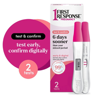 First Response Test Confirm Pregnancy Test 1 Line Test And 1 Digital Test Pack - Each - Image 1