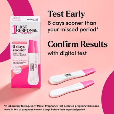 First Response Test Confirm Pregnancy Test 1 Line Test And 1 Digital Test Pack - Each - Image 3