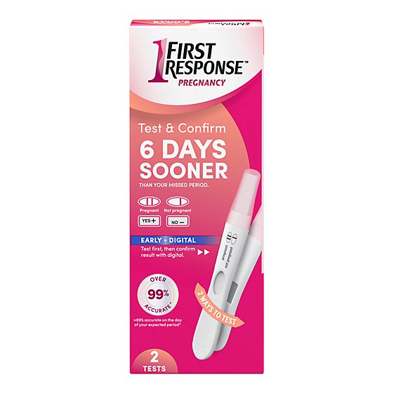 First Response 1 Line And 1 Digital Test & Confirm Pregnancy Test Pack - Each