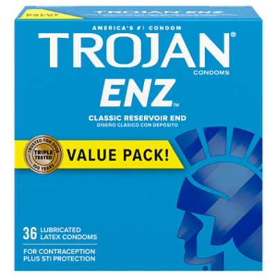 Trojan Enz Condoms For Contraception Plus Sti Protection Pack - 36 Count - Image 3