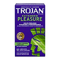 Trojan Extended Pleasure Climax Control Extended Pleasure Condoms - 12 Count - Image 1