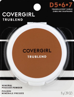 COVERGIRL truBLEND Mineral Pressed Powder Translucent Sable 6 - 0.39 Oz - Image 1