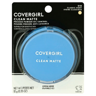 COVERGIRL Clean Pressed Powder Oil Control Anti-Luisance Classic Ivory 510 - 0.35 Oz - Image 3