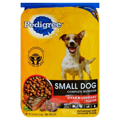 PEDIGREE Dog Food Dry For Small Dog Nutrition Steak & Vegetable Flavor Bag - 15 Lb - Image 1