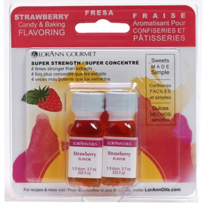 LorAnn Oils Candy Flavoring Oil Strawberry - 2-0.125 Fl. Oz. - Image 1