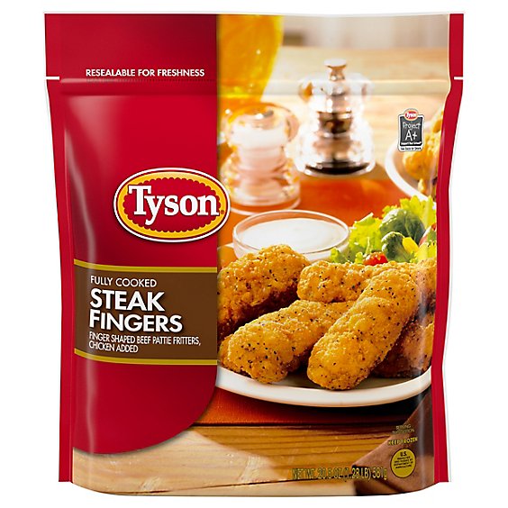 Tyson Fully Cooked Breaded Steak Fingers - 1.28 lb