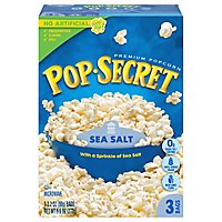Pop Secret Microwave Popcorn Premium Sea Salt Pop-and-Serve Bags - 3-3.2 Oz - Image 1