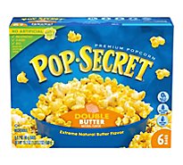 Pop Secret Microwave Popcorn Premium Double Butter Pop-and-Serve Bags - 6-3.2 Oz