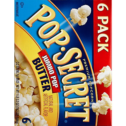 Pop Secret Microwave Popcorn Premium Jumbo Pop Butter Pop-and-Serve Bags - 6-3.2 Oz - Image 3