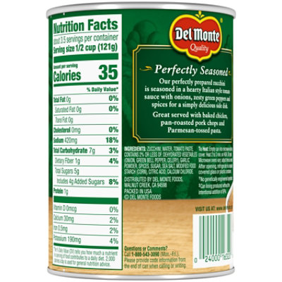 Del Monte Tomato Sauce Zucchini with Italian Style - 14.5 Oz - Image 3