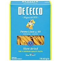 De Cecco Pasta No. 40 Penne Lisce Box - 1 Lb - Image 2