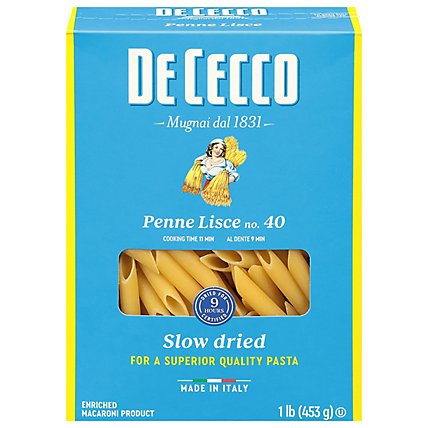 De Cecco Pasta No. 40 Penne Lisce Box - 1 Lb - Image 1